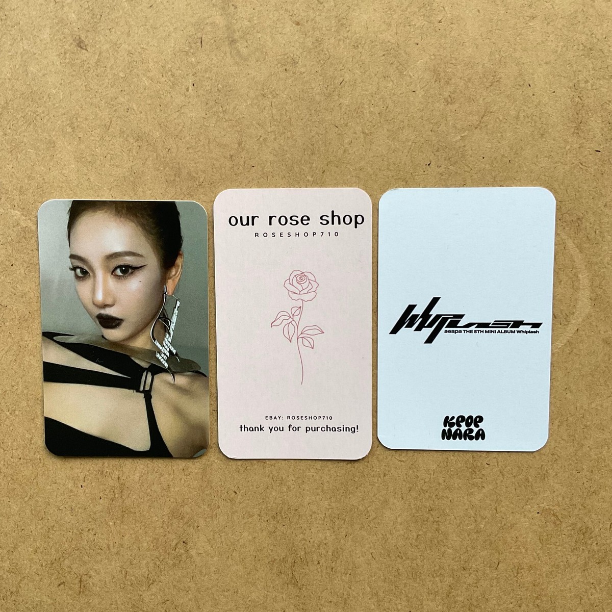 Aespa WHIPLASH Kpop Nara US Popup Event Official Photocard