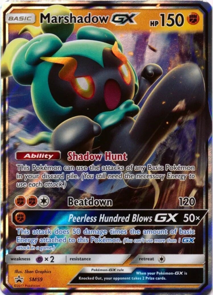 Pokemon TCG SM59 Marshadow GX Foil Promo Black Star Rare Card | eBay
