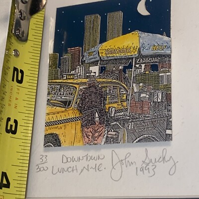 John Suchy Down Town Lunch NYC 3 D Art. Signed Framed | eBay