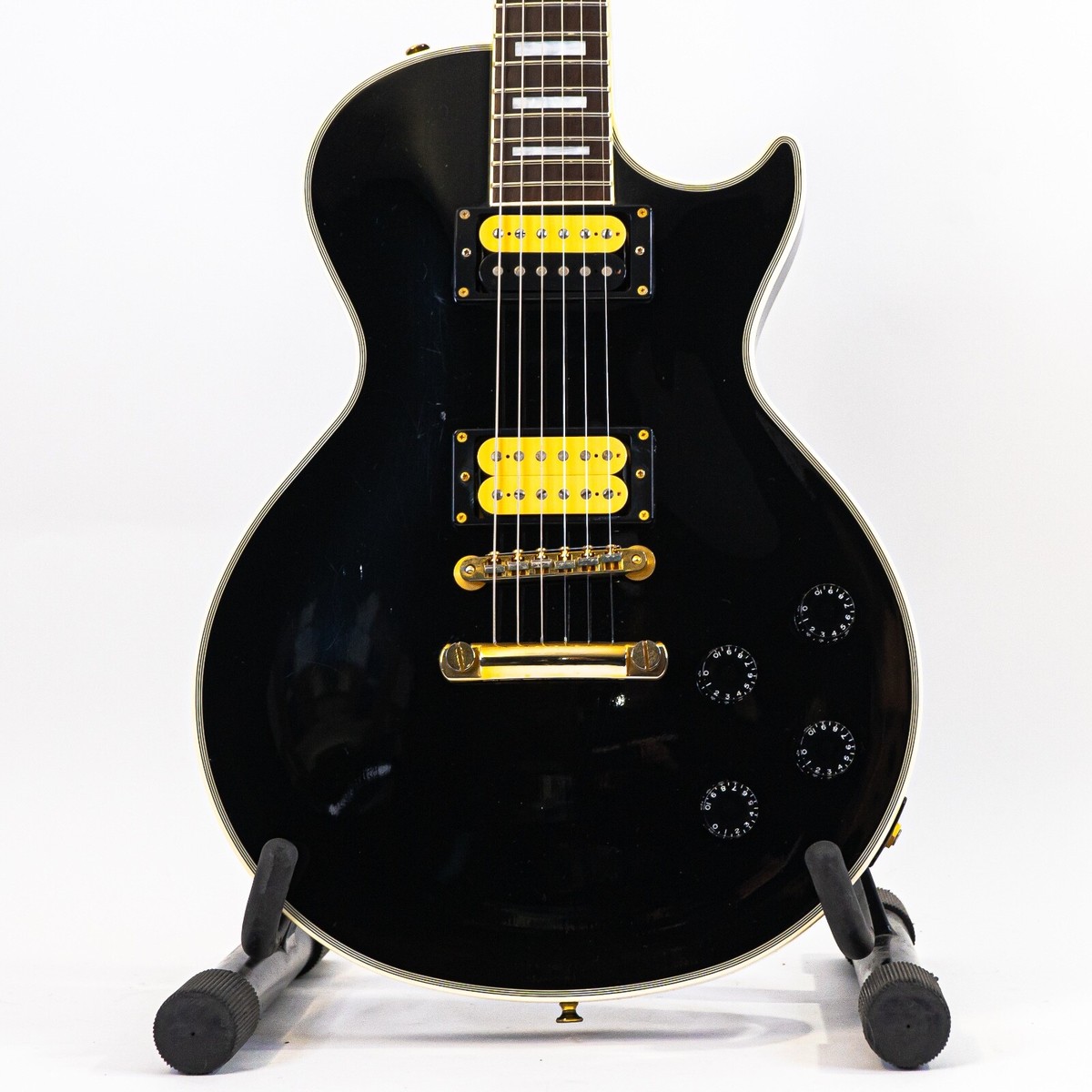 Edwards Les Paul Custom Style Guitar Black w/ DiMarzio Style
