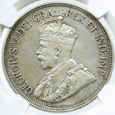 1928 CYPRUS under UK King GEORGE V 0.84oz SILVER 45 Piastres Coin