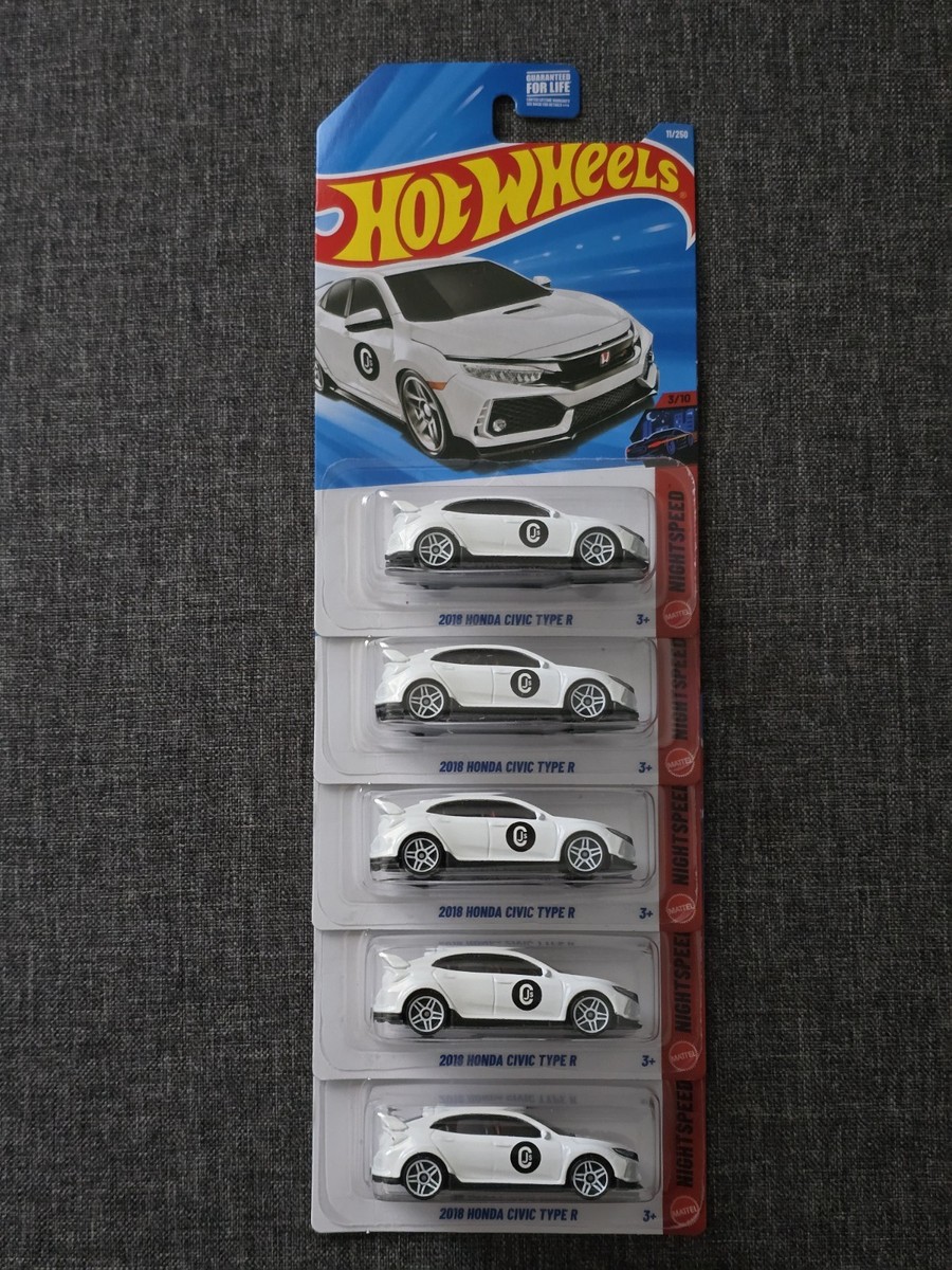 2026 Hot Wheels A Case 2018 Honda Civic Type R in White Chasing JS