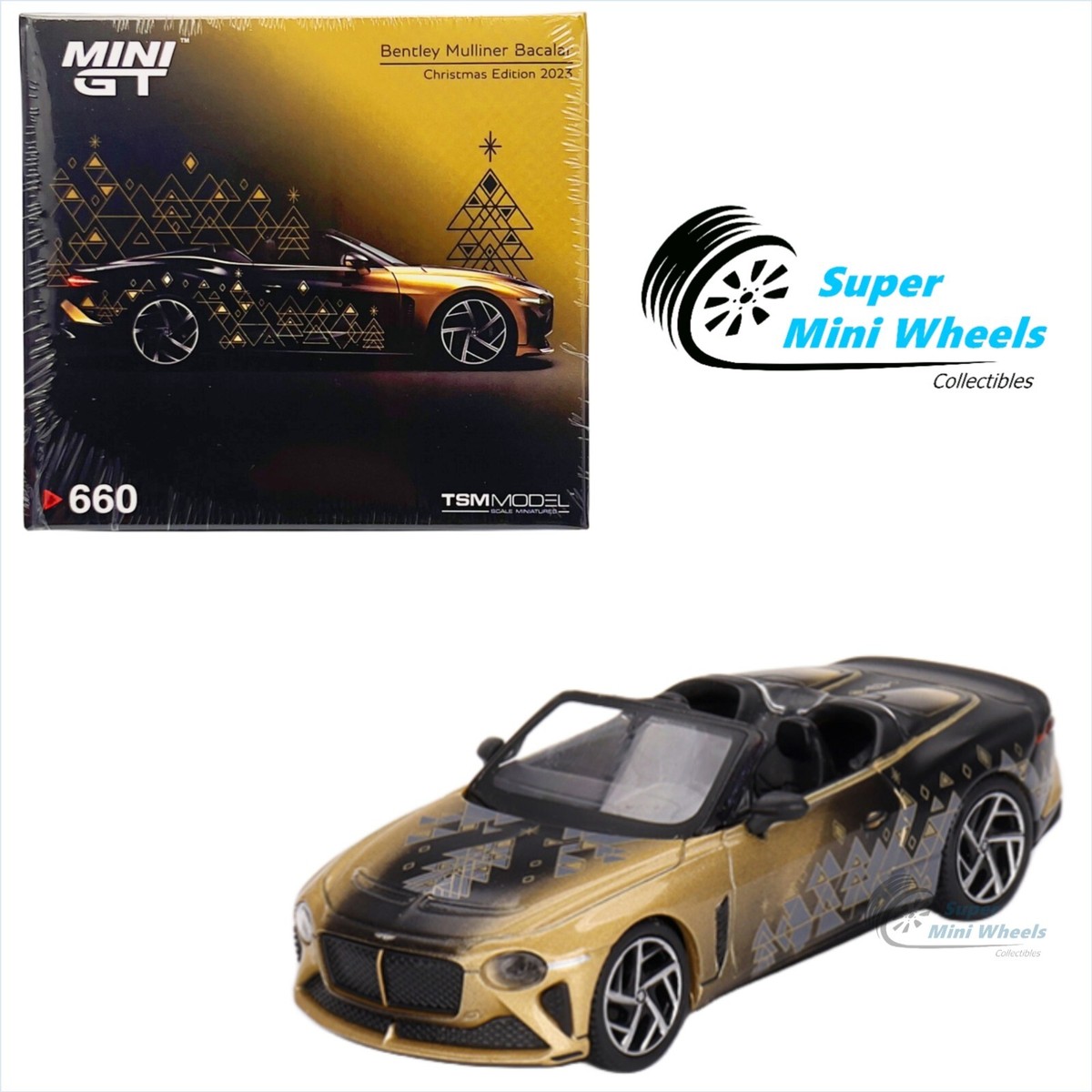 Mini GT 1:64 Bentley Mulliner Bacalar 2023 Christmas Edition