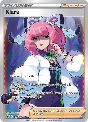 PSA 10 Klara SWSH302 Promo Full Art Trainer Pokemon Card English
