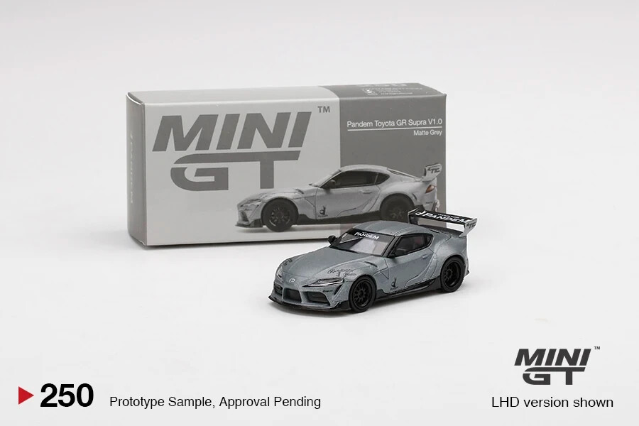 MINI GT 250 Pandem Toyota GR Supra V1.0 Matte Grey | eBay