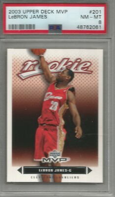 LeBron James 03/04 Upper Deck MVP Rookie (#201) PSA 8 | eBay