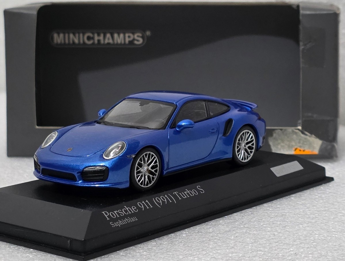 Porsche 911 (991) Turbo S 2014 Sapphire Blue 1:43 Minichamps CA