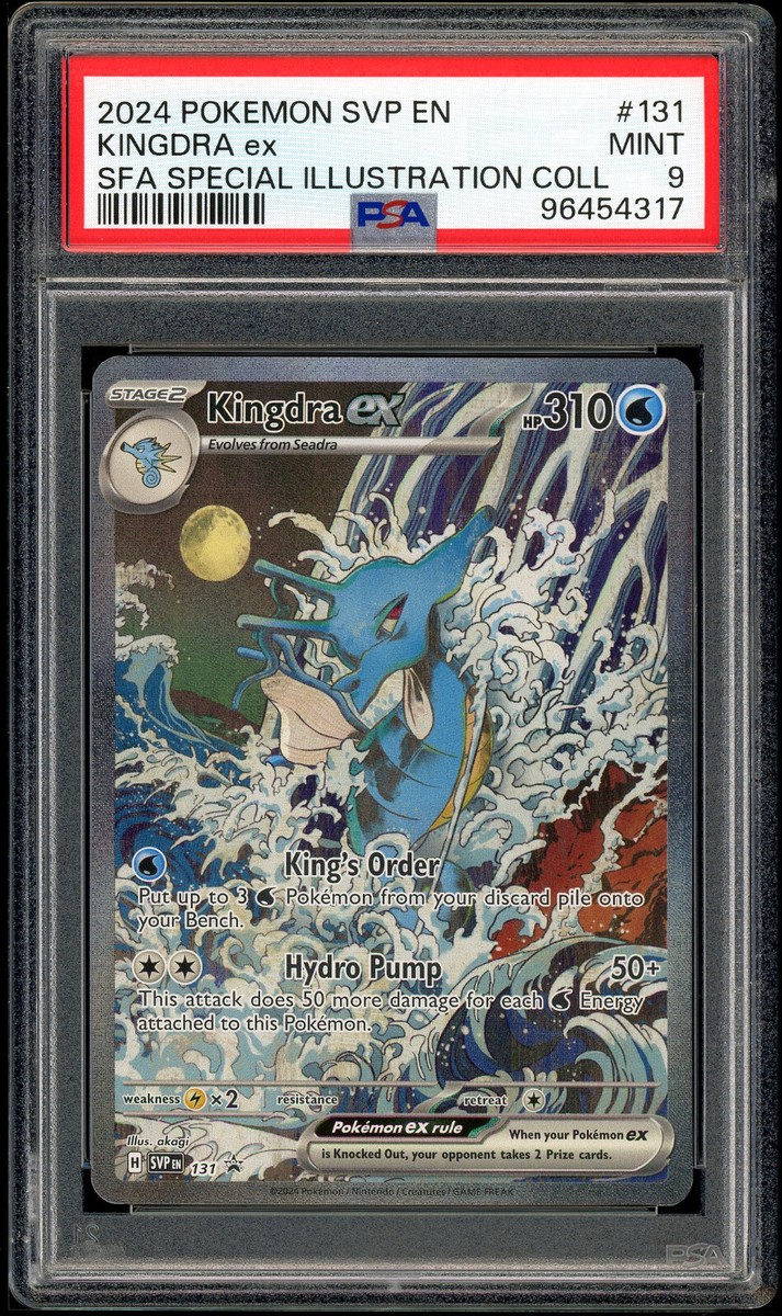 PSA 9 MINT Kingdra EX SVP EN 131 Shrouded Fable Black Promo