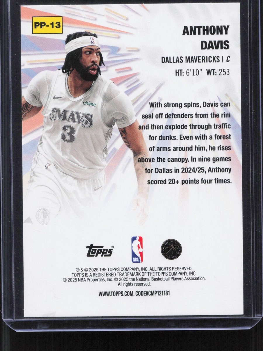 2025-26 Topps #PP-13 Anthony Davis Power Players Holo Foil | eBay