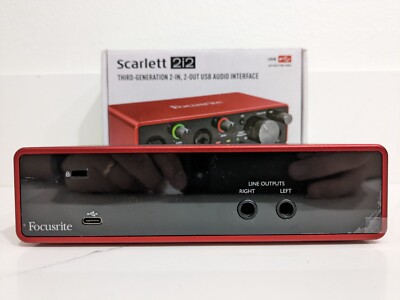 Focusrite Scarlett 2i2 3rd Gen USB Audio Recording Interface Red