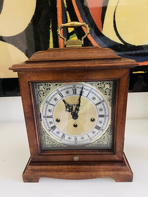 Howard Miller 1970s Graham Bracket Key Wound Mantel Clock 612-437