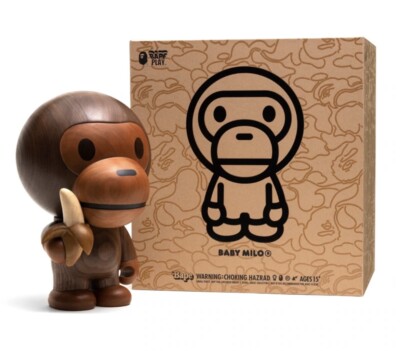 BAPE x TOYQUBE Wooden BABY MILO Limited Edition 300 A BATHING APE