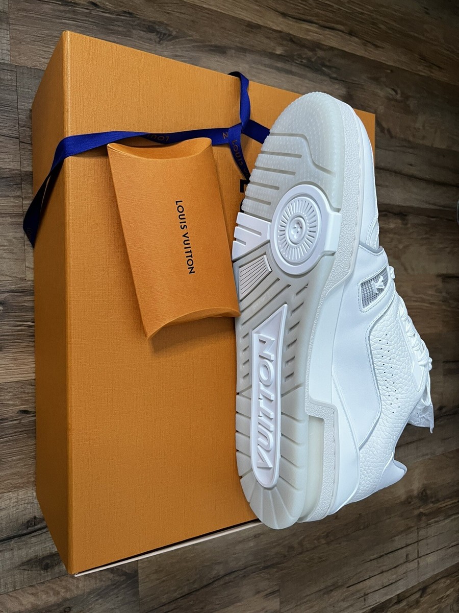 Size 8.5 - Louis Vuitton Trainer White Silver Grey for sale online