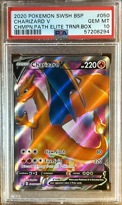 PSA 10 Charizard V Full Art Promo Champions Path SWSH50 Elite