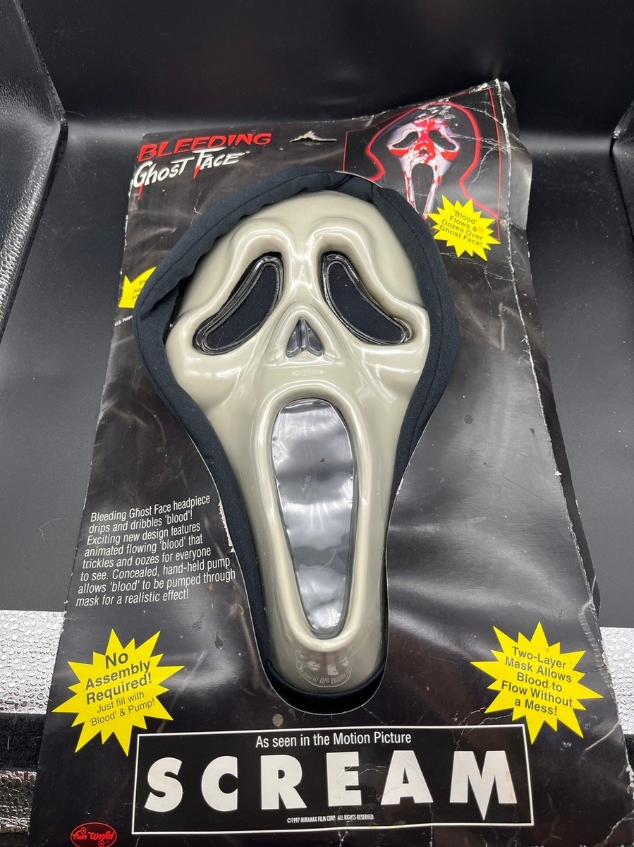 Vintage 1997 Scream Bleeding Ghost Face Halloween Mask | eBay