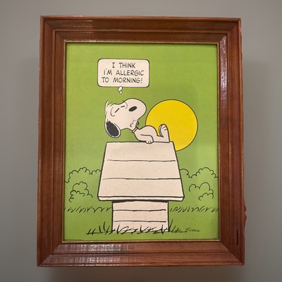 Vintage 1958 Snoopy Sleeping FRAMED Poster 14