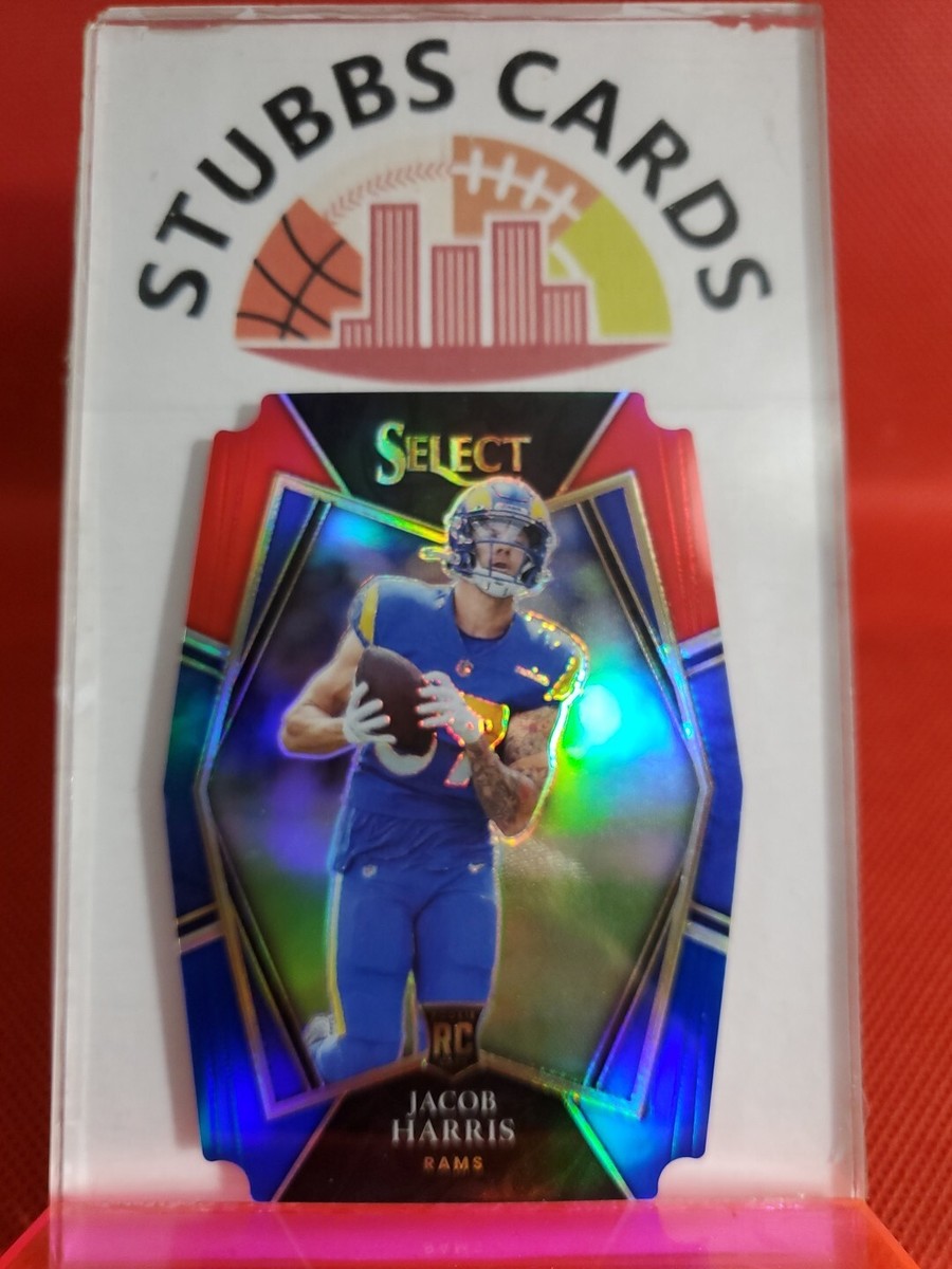 2021 Panini Select Premier Level Jacob Harris Red & Blue Rookie