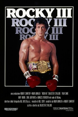 1982 Rocky III Movie Poster Print Rocky Balboa Italian Stallion
