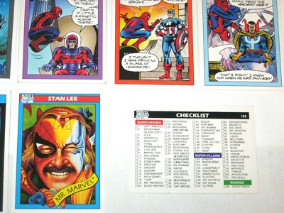 1990 MARVEL UNIVERSE SERIES 1 COMPLETE 162 CARD SET NM STAN LEE