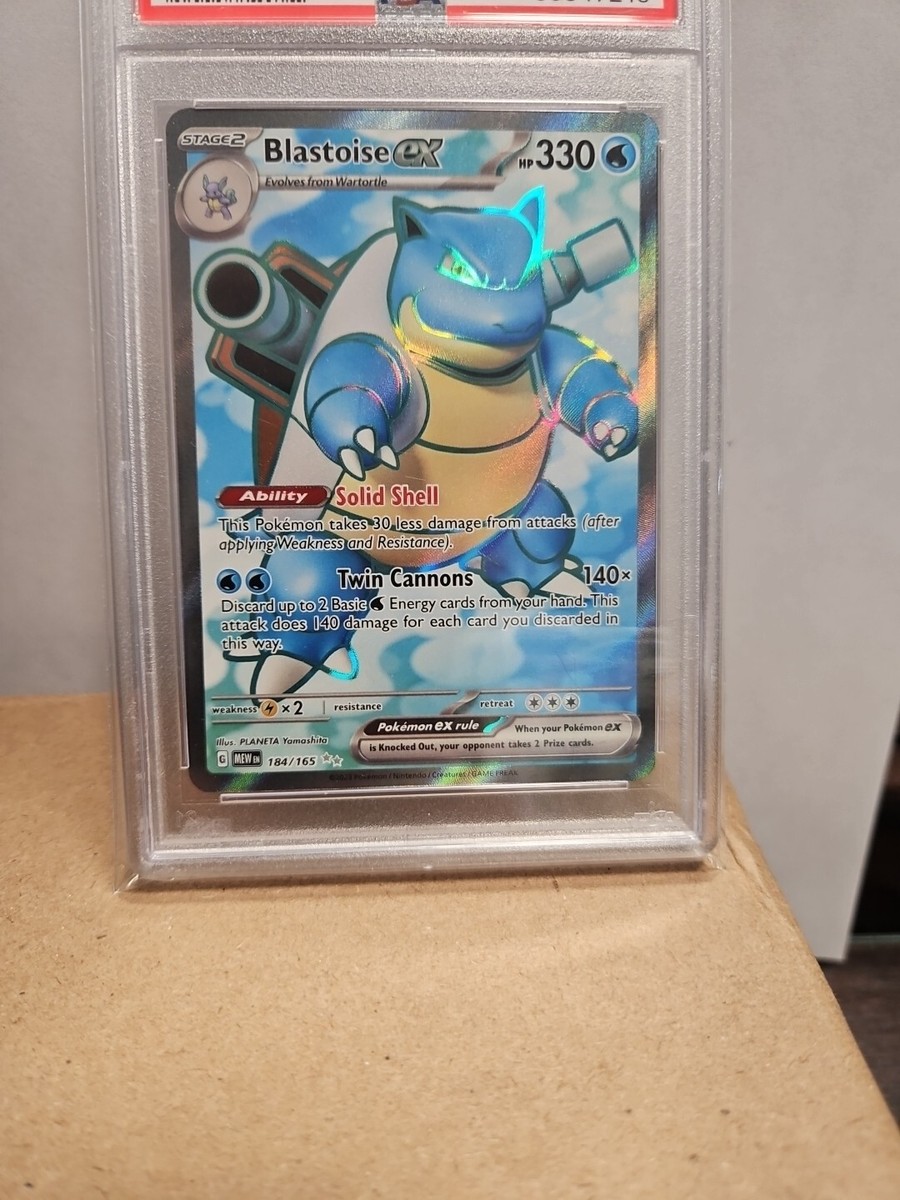PSA 9 Pokémon 151 English BLASTOISE EX 184/165 ULTRA RARE Full Art
