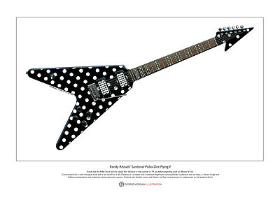 Randy Rhoads' Sandoval Polka Dot Flying V Limited Edition Fine Art