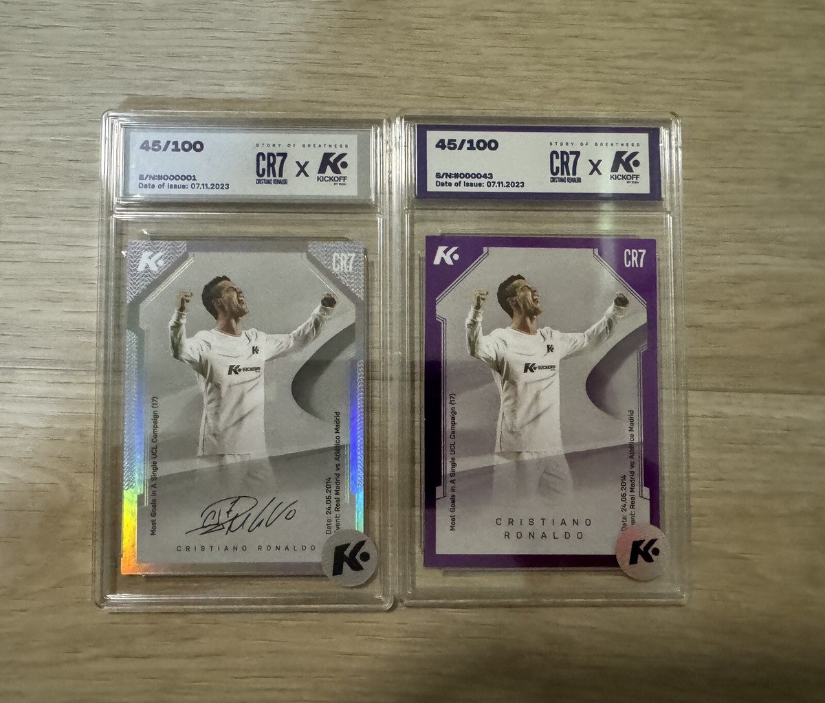 2023 CR7 x Kickoff by Zuju CRISTIANO RONALDO 45/100 Fascimile Auto