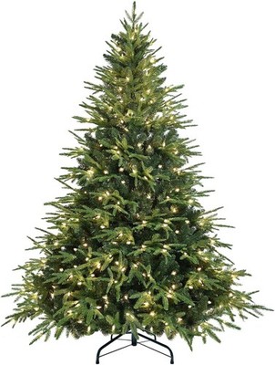 7.5ft Pre-Lit Artificial Christmas Tree Classic Blue Spruce Tree w