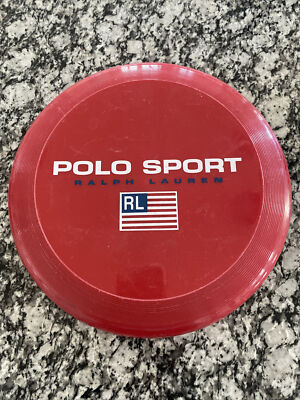 Polo Ralph Lauren Vintage 90's Frisbee Disc USA Red Polo Sport