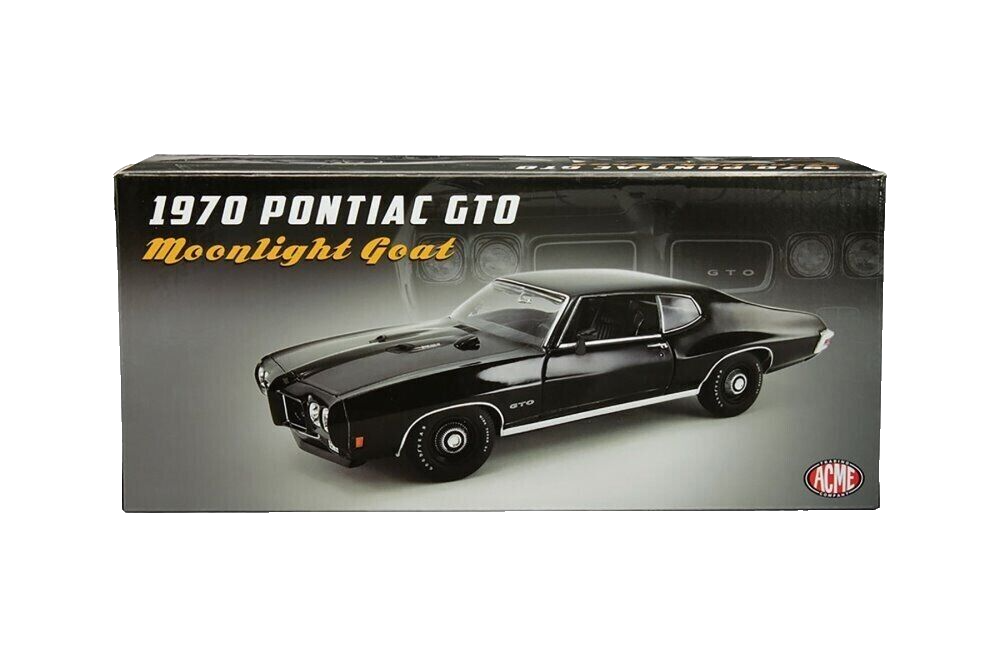 1/18 Pontiac GTO Moonlight Goat Black Diecast Model Car by ACME