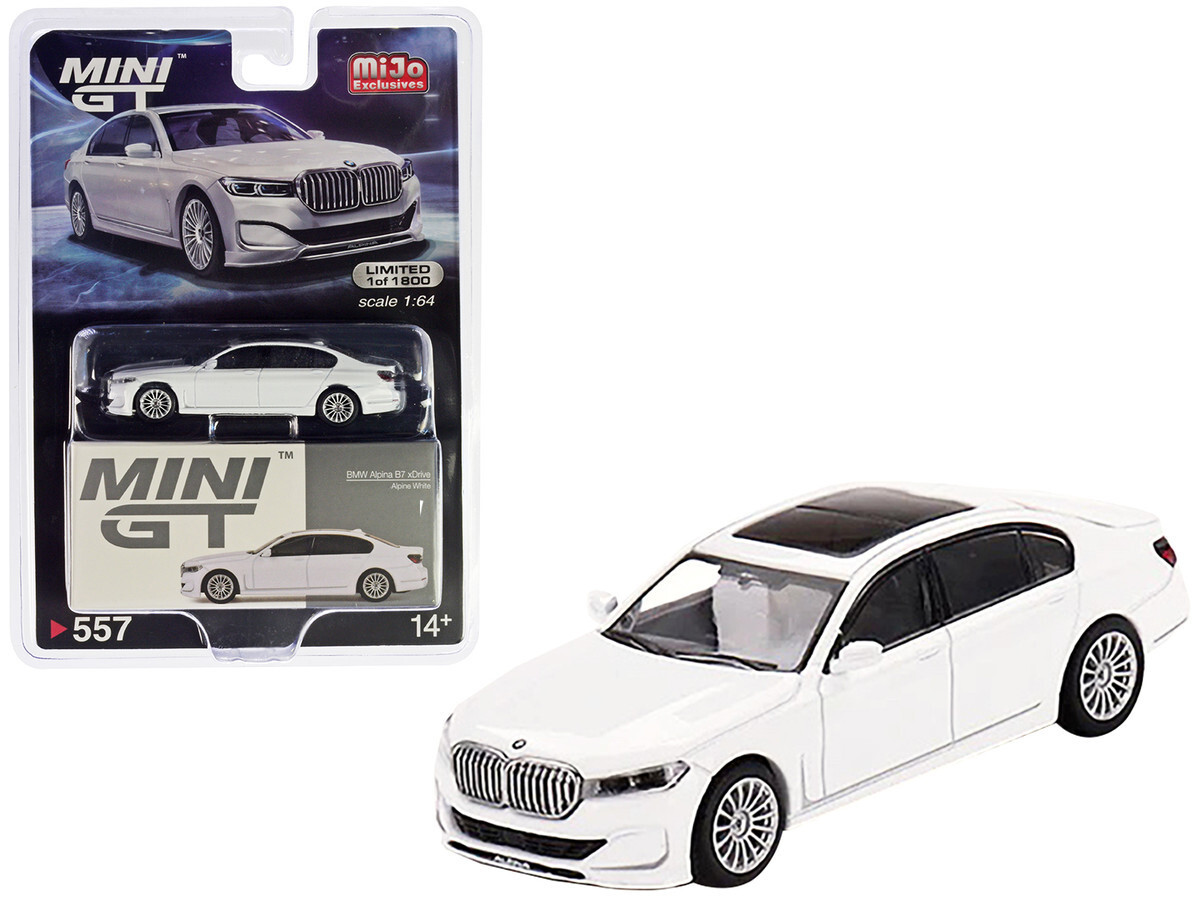 Mini GT BMW Alpina B7 xDrive Alpine White 1/64 Diecast Model Car