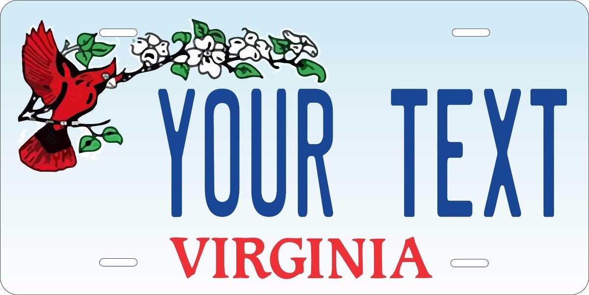 Virginia Bird License Plate Personalized Custom Auto Bike