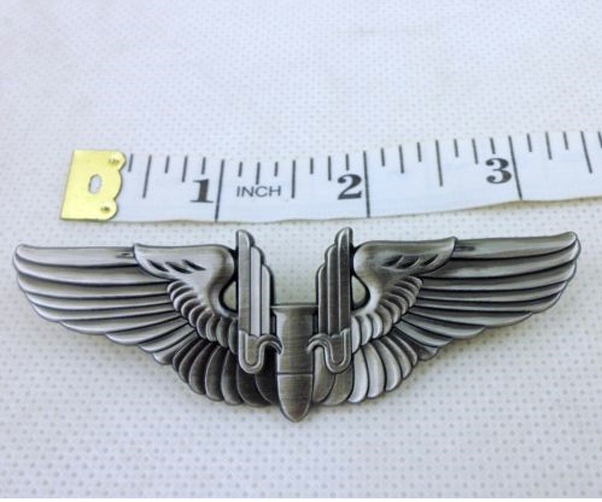 WWII US ARMY AIR FORCE USAAF AERIAL GUNNER WINGS BADGE PIN | eBay