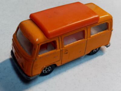 Matchbox Superfast MB23 VW Camper Van, Orange, White Interior GOOD