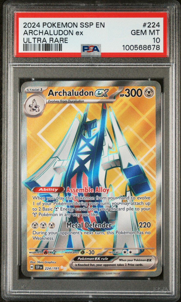PSA 10 GEM Mint Archaludon ex 224/191 Ultra Rare Full Art