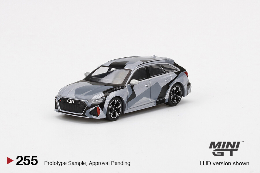 Mini GT Audi RS6 Avant Silver Digital Camouflage TSM Model 1:64
