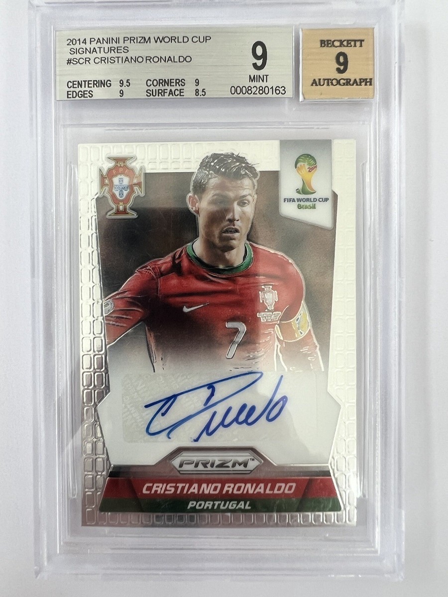 2014 PANINI PRIZM WORLD CUP CRISTIANO RONALDO AUTOGRAPHED BGS 9/9
