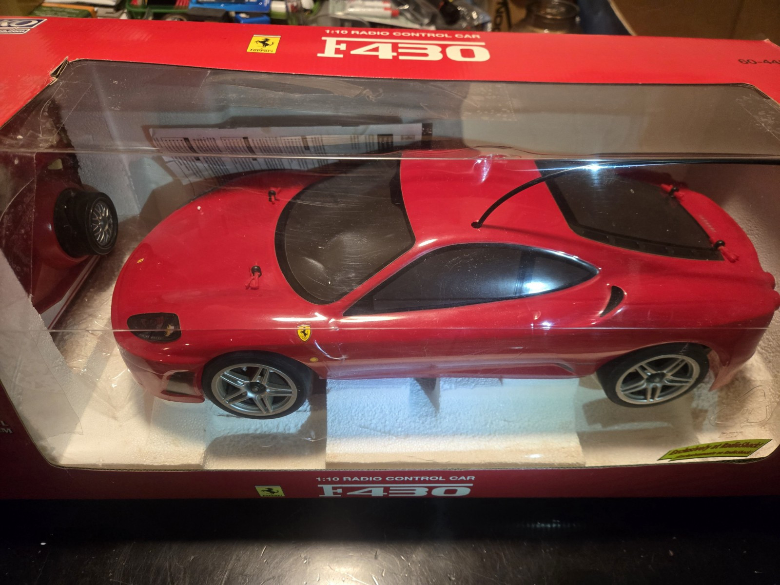 Vintage NIKKO Ferrari F430 1/10 RC Car in box with owners manual