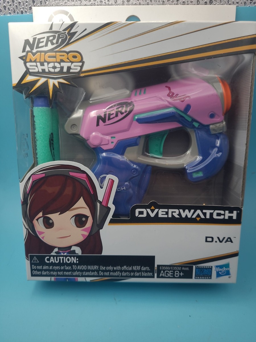 NERF Micro Shots Overwatch D.va Pink 02 Gun Hasbro Collectible