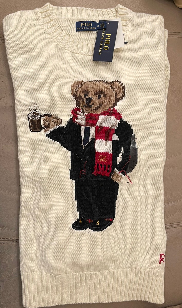 Polo Ralph Lauren Hot Chocolate Teddy Bear Jumper Size L (NEW) | eBay
