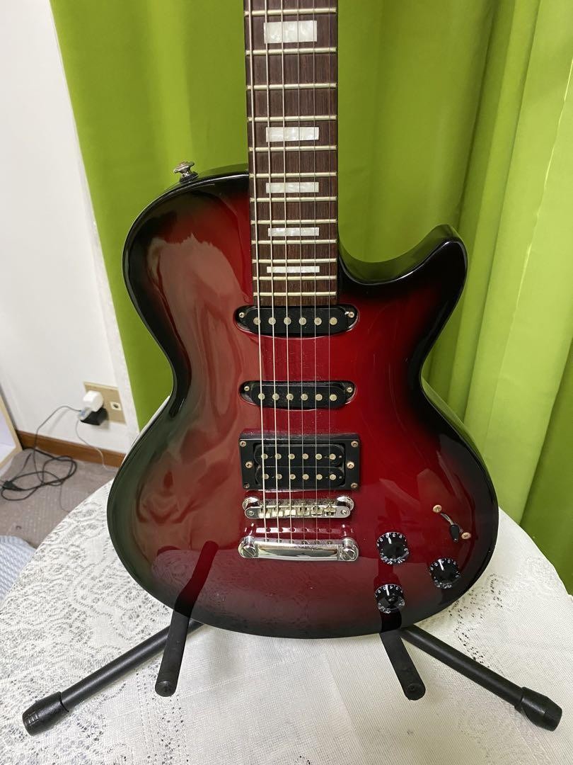 Electric Guitar Grass Roots Luna Sea Model Red Burst Block Inlay