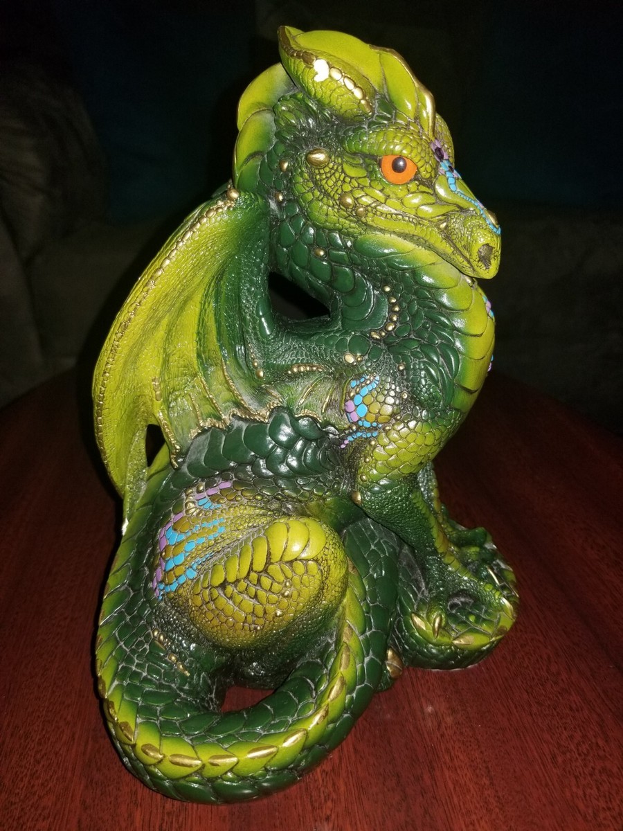 Windstone Editions Rare 1986 PEÑA Green Male Dragon Retired | eBay