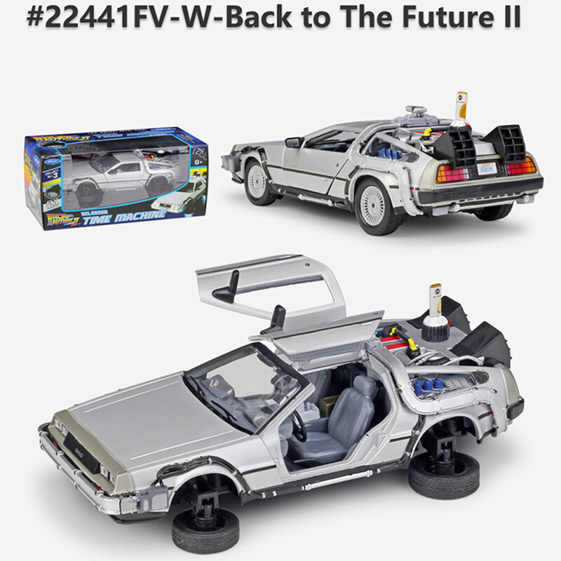 1:24 Back To The Future 2 Delorean Fly Mode Time Machine WELLY