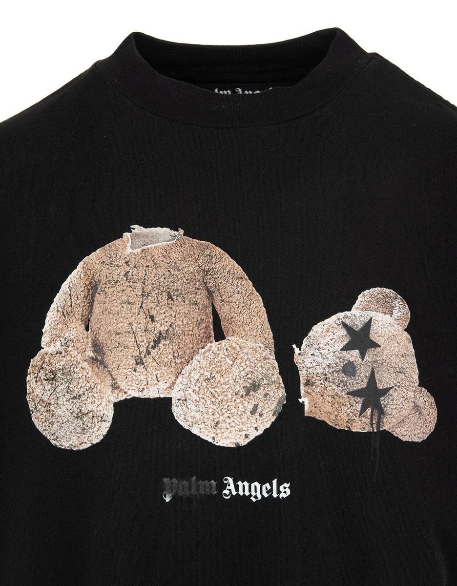 Palm Angels 'Kill Bear' Spray Logo Black T-Shirt Mens Size XS | eBay