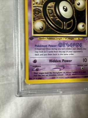 2001 Pokemon Neo Discovery 1st Edition Unown O 69/75 PSA 10 | eBay