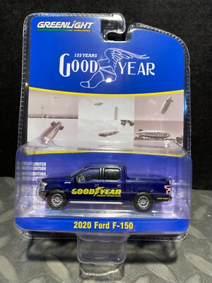 1/64 GREENLIGHT 125 YEARS GOODYEAR 2020 FORD F-150 PICKUP TRUCK