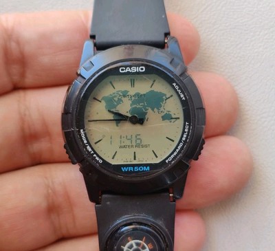 Vintage Casio Twincept Abx-20 Databank LCD Alarm Chrono World Time