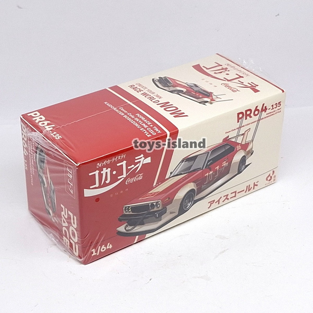 POPRACE X TINY PR64-135 COCA COLA Nissan Skyline C210 KAIDO Racer