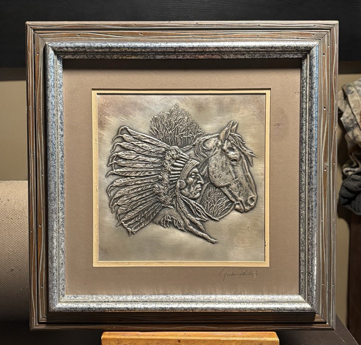 The Franklin Mint: The Westerners “The Chieftain” Silver Wall