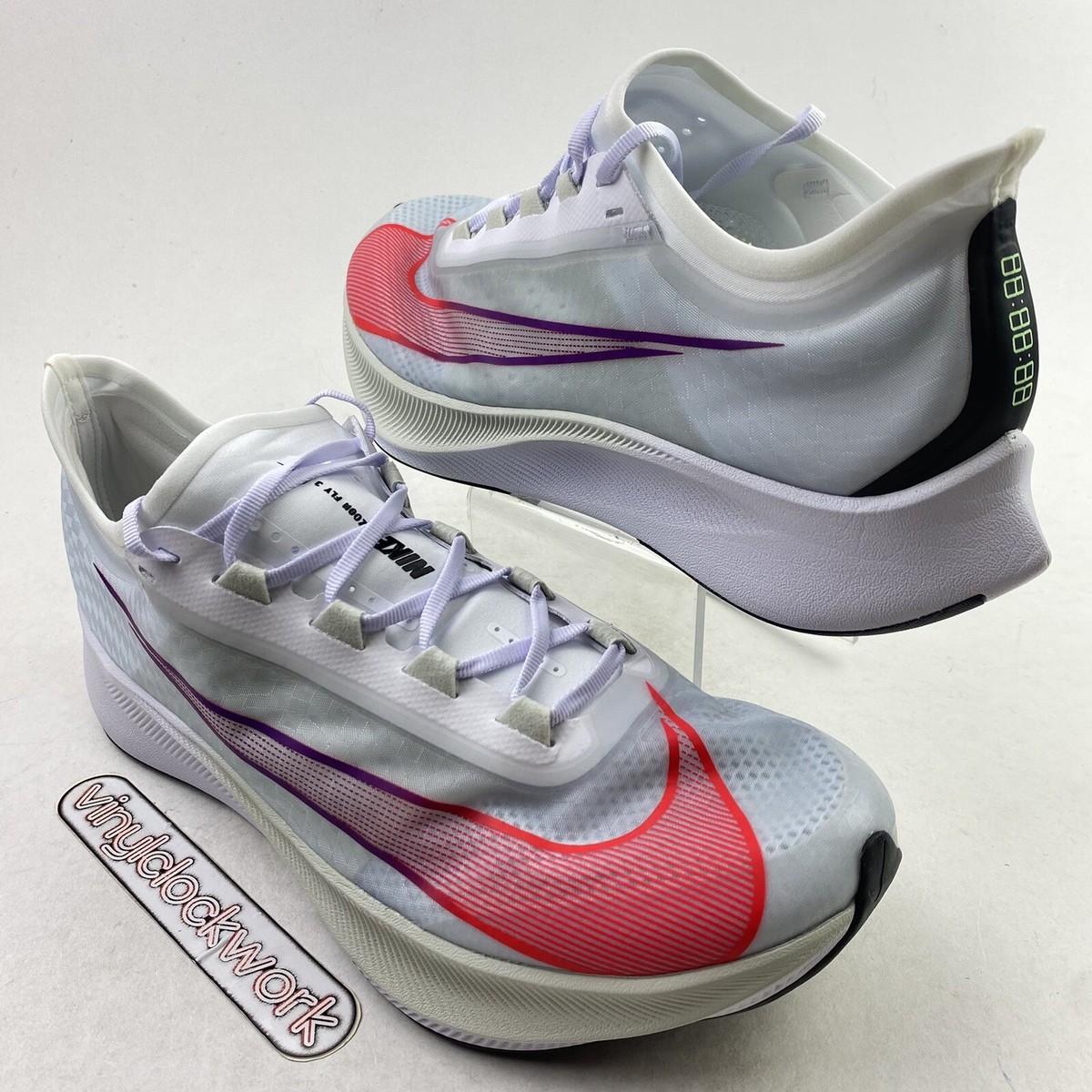 Nike Zoom Fly 3 White Flash Crimson Mens Size 11 Running Shoes