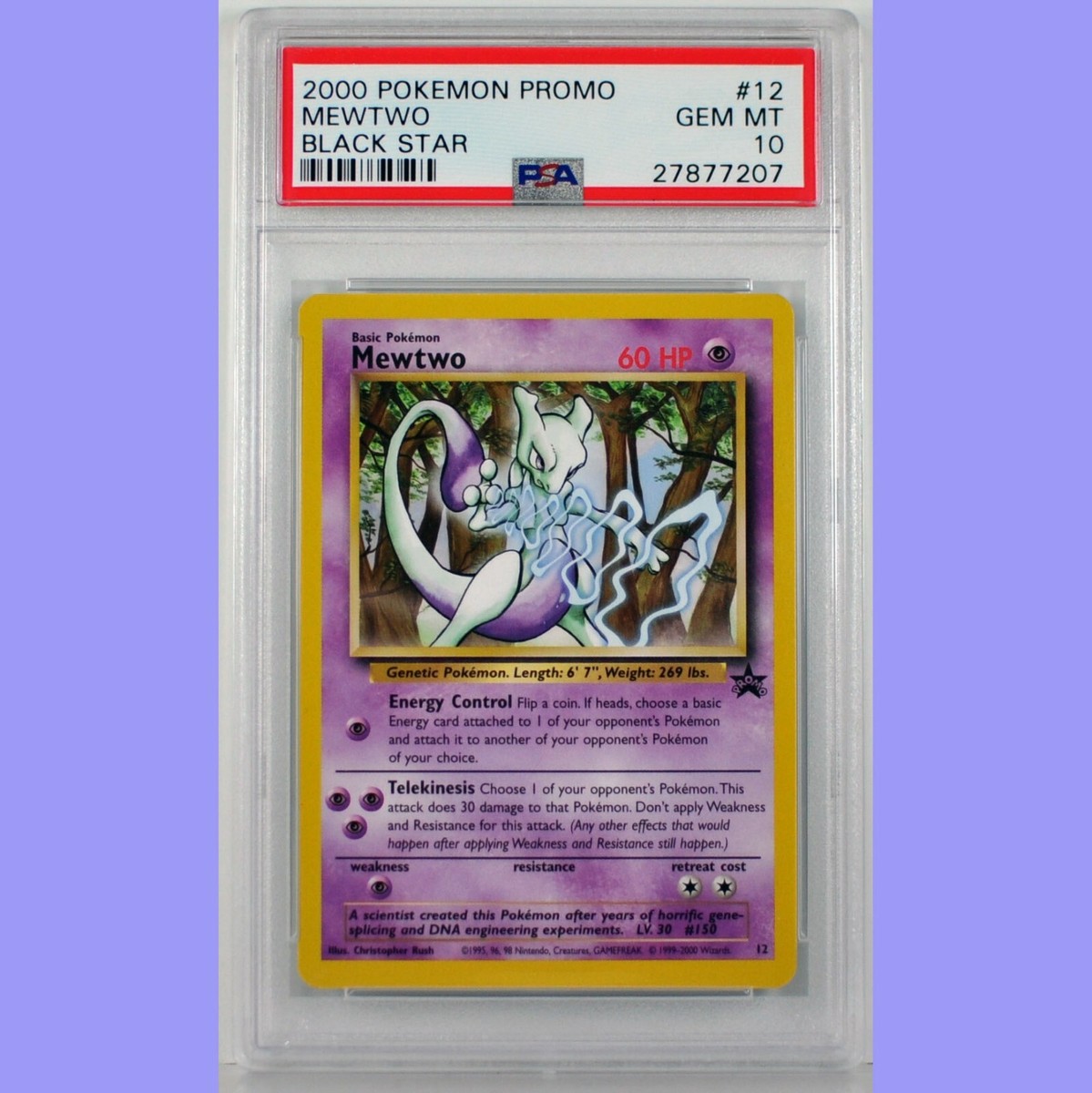 Pokemon Mewtwo #12 JR Stamp Rally Black Star Japanese Promo PSA 10